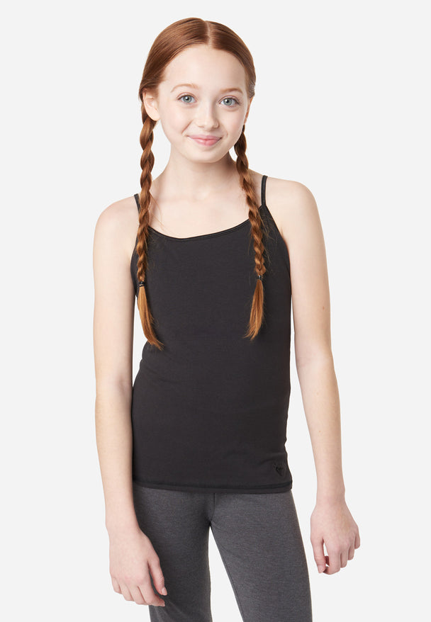 Colorblock Ribbed Camisole Top With Built In Bra And Sleeveless