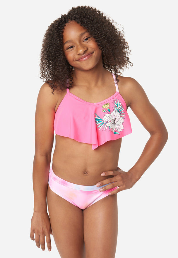 bebe Girls Hipster Bikini Underwear (10 Pack), Size Medium (8/10), Pink,  White, BFF Print