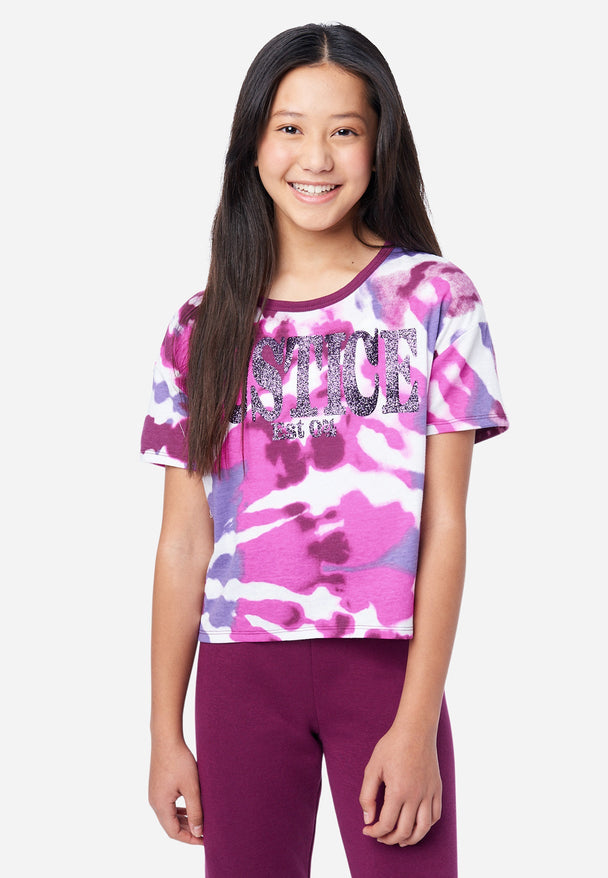 Justice Girls Colorblocked Graphic T-Shirt, Sizes XS-XLP 