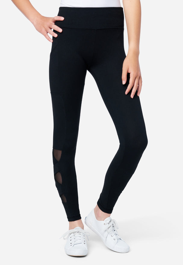 Junior's Never Fail V112 Black Athletic Workout Leggings Thights One Size +  (XL-3XL) 